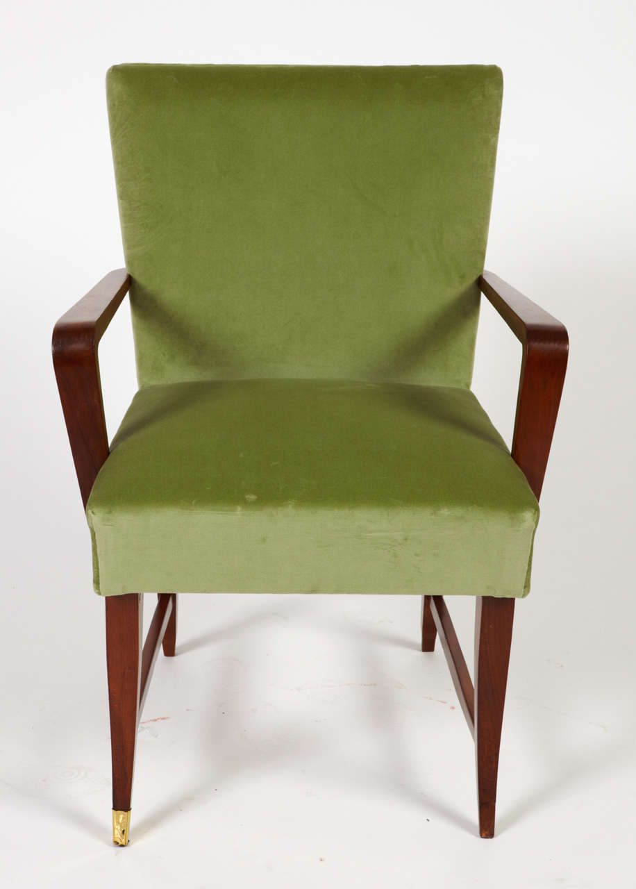 Modern Pair of Important Gio Ponti Armchairs from Bnl of Bergamo (Italy) by Isa